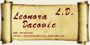 Leonora Dacović vizit kartica